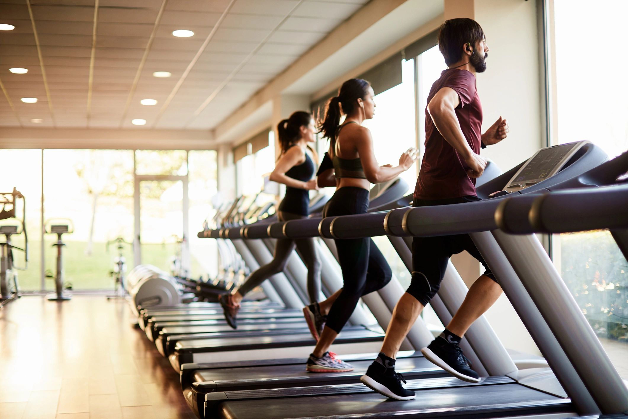 Premium fitness studio with cardio equipment